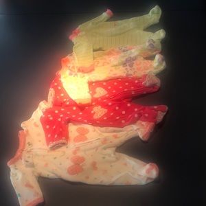 4 baby girl preemie sleepers